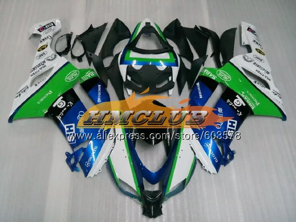 No. 9 Средства ухода за кожей для KAWASAKI NINJA ZX 6R 6 R 600CC ZX636 2007 2008 32CL. 0 ZX600 ZX-636 ZX-6R 07 08 ZX 636 ZX6R 07 08 обтекатель фабрики "красный - Цвет: No. 9