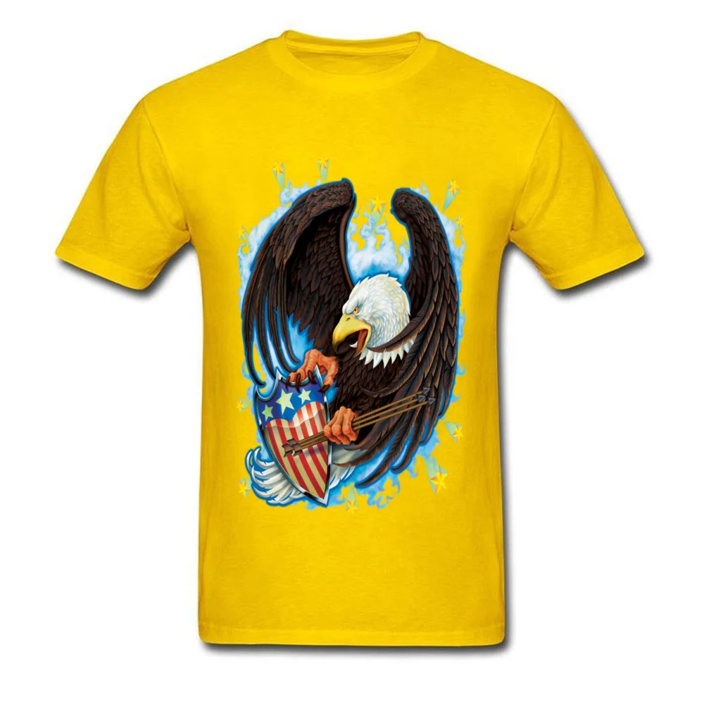 Screaming Eagel T Shirt for Men Street NEW YEAR DAY Tops Tees Short Sleeve Classic Unique Sweatshirts Crew Neck Cotton Fabric Screaming Eagel yellow