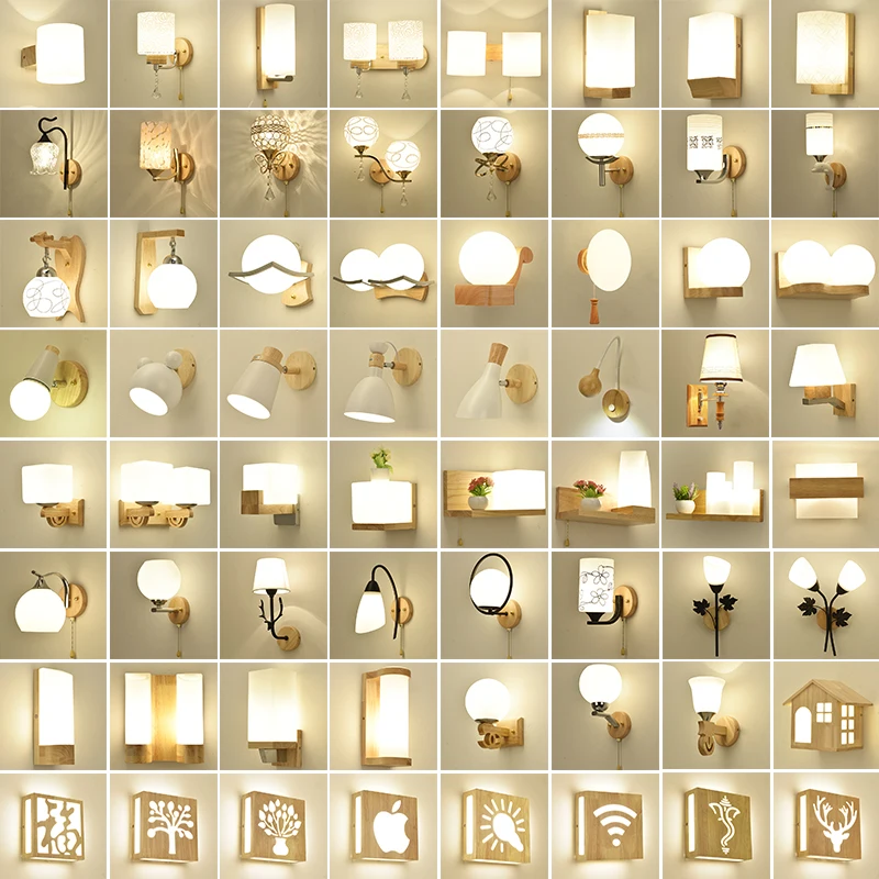 

YIJIA Nordic modern wall light retro loft led wall lamp headlamp art deco lighting wall+lamps bedside lamp bedroom study 220V