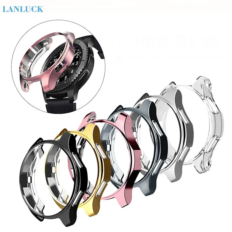 

2pcs Soft Plated TPU Cover For Samsung Gear S3 frontier/Galaxy Watch 46mm Bumper Protective Shell Case Smart Watch Accessories