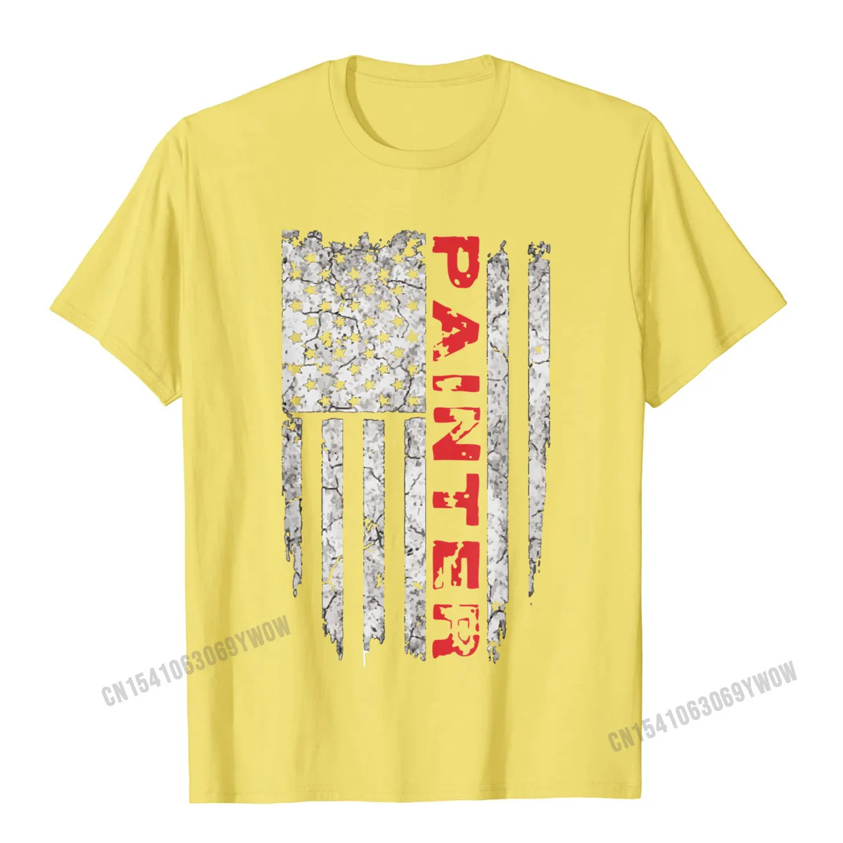 Casual T-shirts Short Sleeve Summer Prevalent Men Fall T Shirt Summer Tops T Shirt O-Neck Cotton Fabric Wholesale American Painter T-Shirt Proud USA Tee Shirts__840 yellow