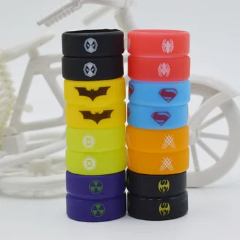 

20pcs Wide Bore Vape Band Silicone Ring 26mm with Batman Spiderman Superman 26*10*1.5mm for Ecig Tank Tfv8 Big Baby Cleito 120