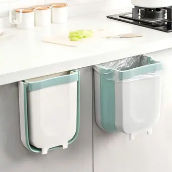

Portable Folding Trash Can Cabinet Door Wall-mounted Storage Bin Kitchen Trash Can Car Hanging Storage Bin Home