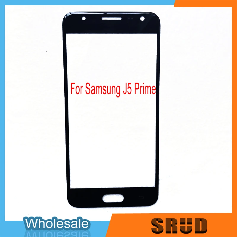 25% Discount Black/White/Gold 10pcs Dual Hole LCD Front Outer Glass With OCA Laminated For Samsung Galaxy J5 Prime G5700 G570F