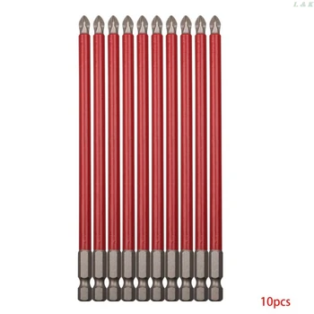 

10pcs PH2 150mm Power Drill Bit Set Long Reach Non Slip 1/4'' Hex Screwdriver F1FC