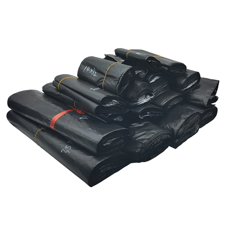 Bolsa de mensajería negra, bolsas de almacenamiento de sobres Express, bolsas de correo, bolsas de embalaje de plástico con sello autoadhesivo, 10 Uds.