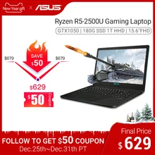 Asus yx570zd 게임용 노트북 (amd ryzen 5 2500u/gtx1050/8 gb ram/180g ssd + 1 t hdd/15.6 ''fhd) asus игровомоутбnotebook notebook(China)