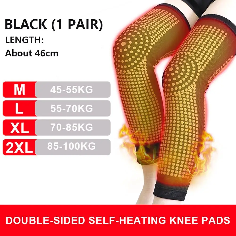 1 Pair Dot Matrix Self Heating Knee Pads Brace Sports Kneepad Tourmaline Knee Support For Arthritis Joint Pain Relief Recovery knee pad knee support knee brace knee wraps