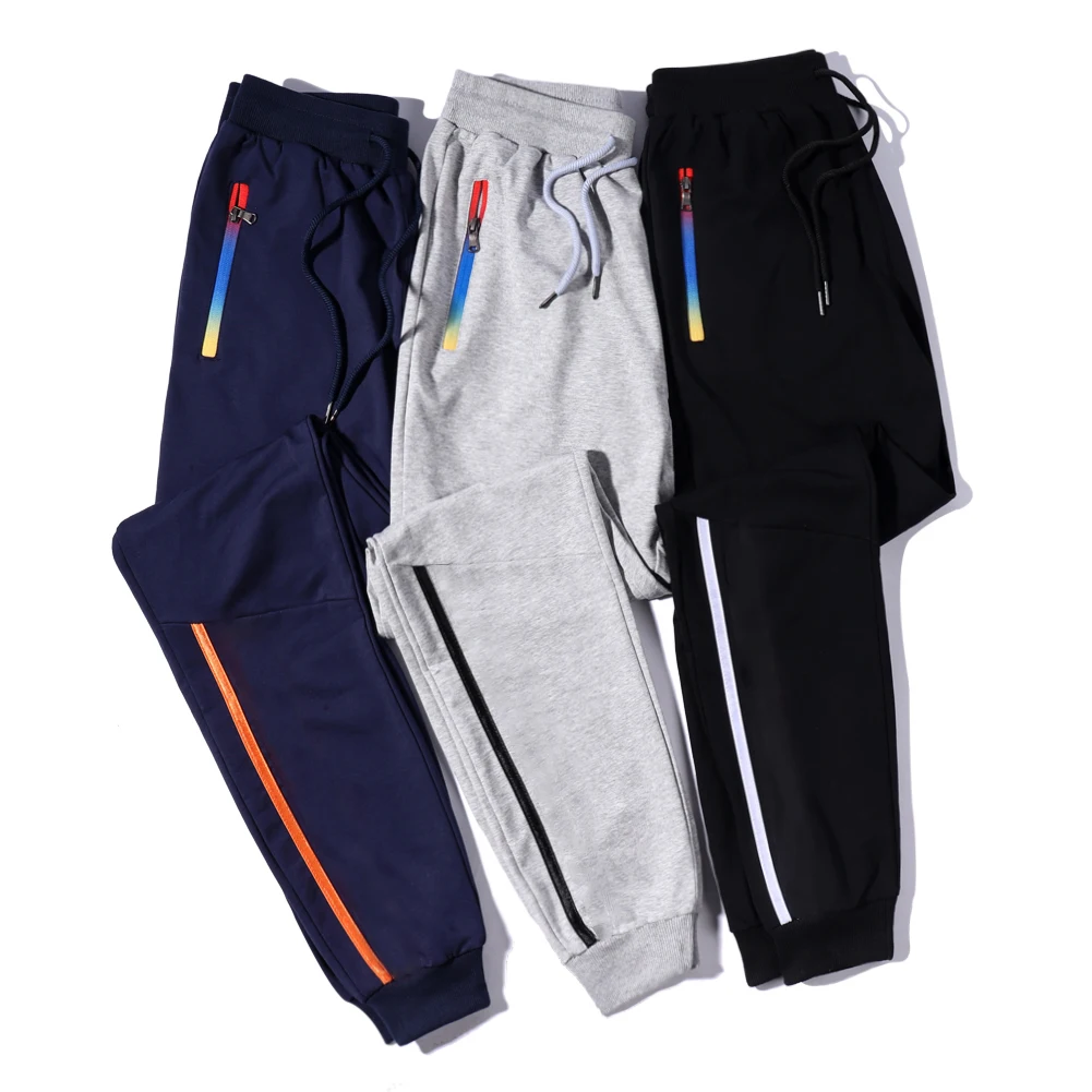 Мужские спортивные штаны в полоску повседневные хлопковые джоггеры одежда для