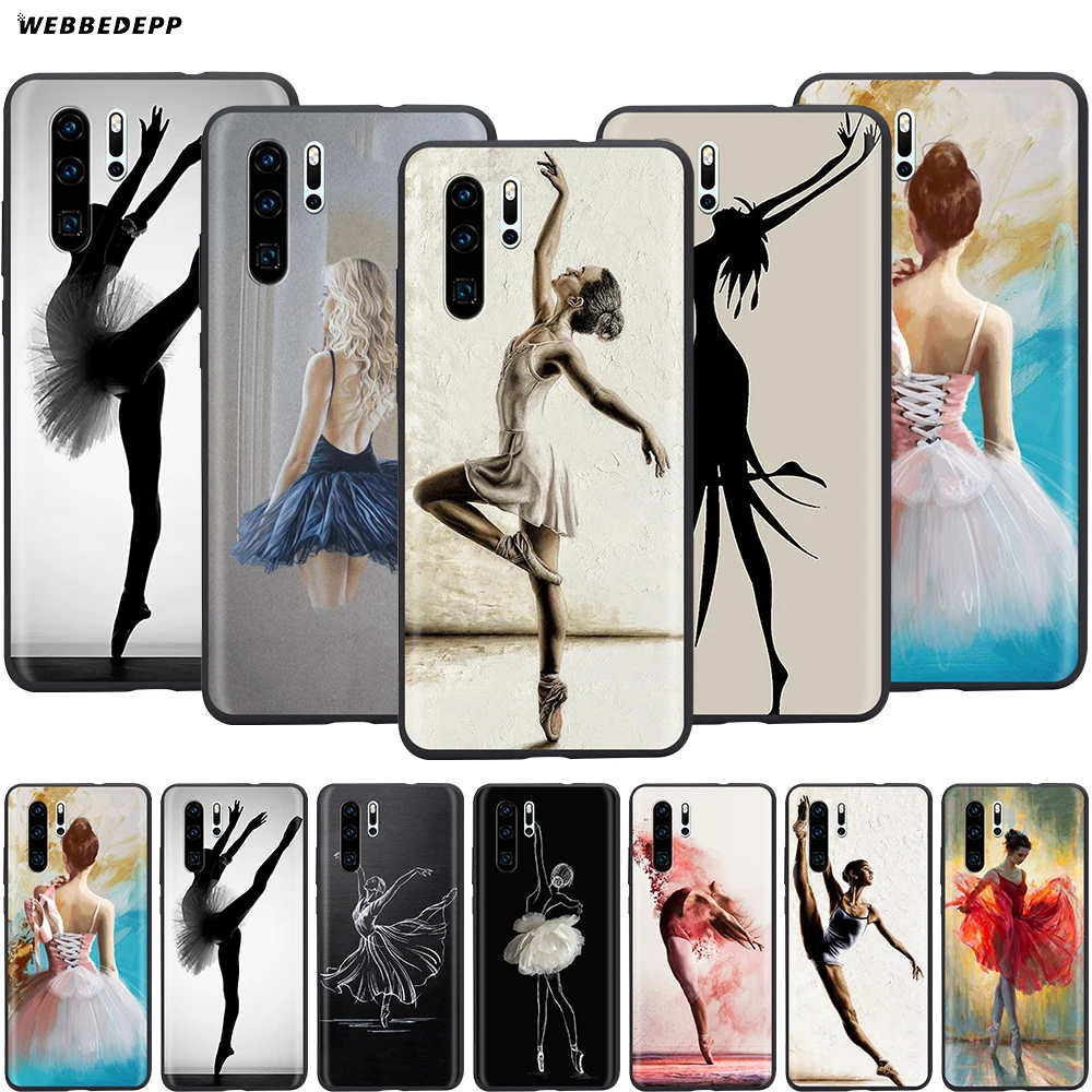Webbedepp с рисунком балерины для девочек танцев чехол Huawei Mate 10 20 30 Nova 2i 2 3 3i 4 5i Y5 Y6 Y7 Y9 Pro
