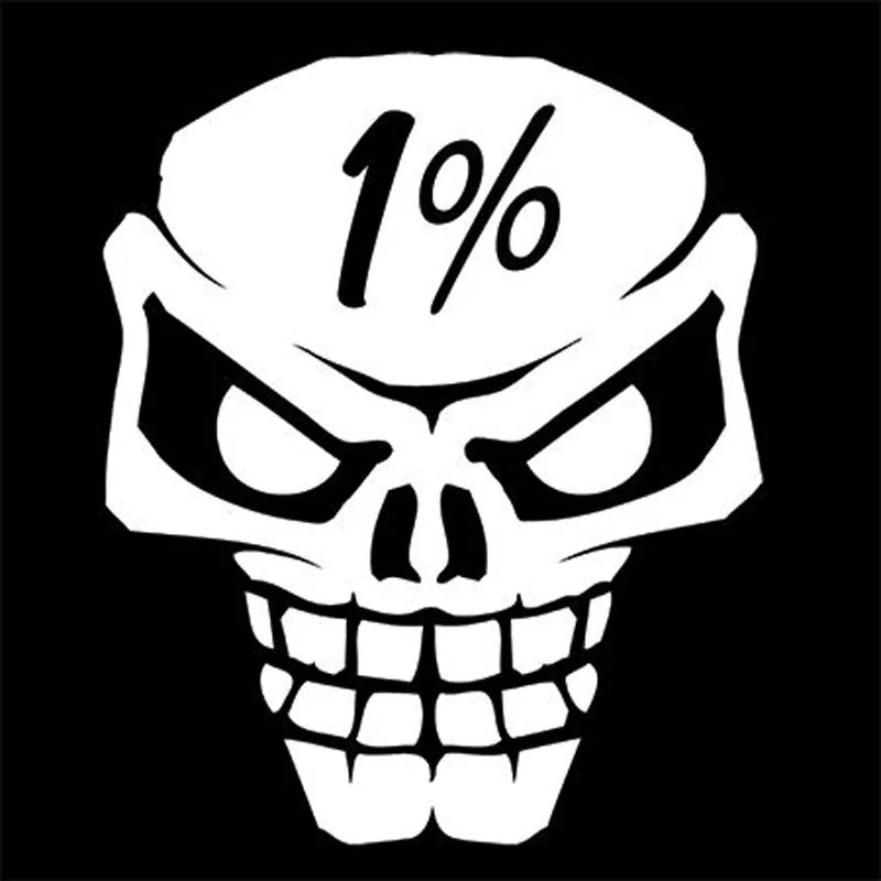10,2 см* 12,3 см Байкер-нарушитель закона 1% er череп Street Outlaws подходит для всех мотоциклов наклейка на компьютер для укладки волос и отличительные знаки