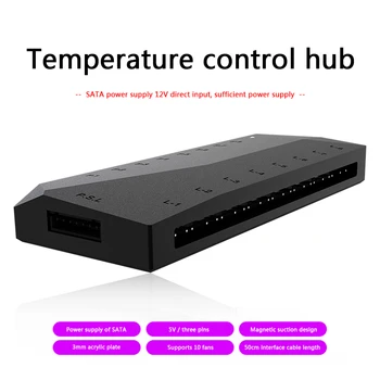 

SATA Powered Splitter Hub ARGB PWM PC Fan 5V 3 Pin Controller for ID-COOLING HA-02 Office Caring Computer Supplies
