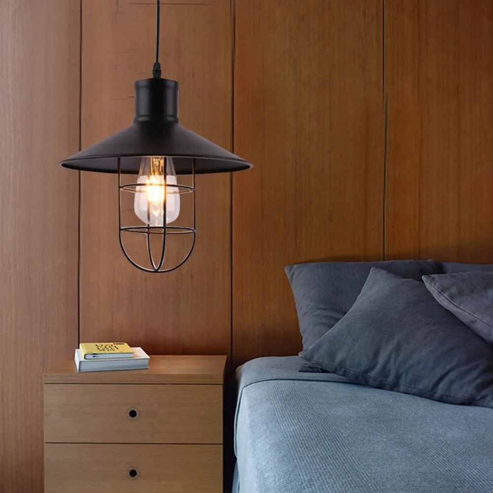 

Indoor Lighting Nordic Style Kitchen E27 Iron Art Ceiling Pendant Light Led Hanging Retro Industrial Restaurant Dining Room