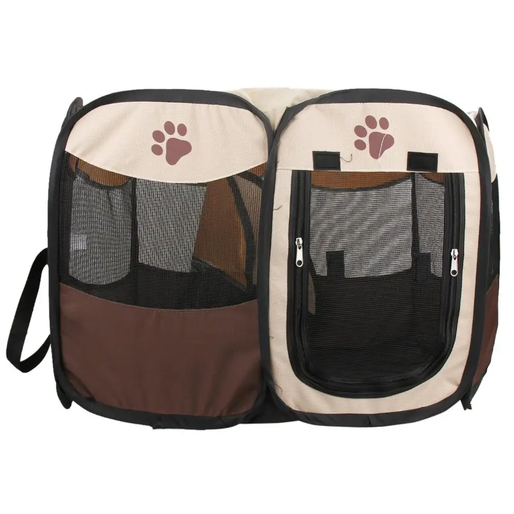 Tienda de campaña plegable portátil para perros, tienda parque de interior, jaula para exteriores, impermeable, para cachorros y gatos, cerca octagonal
