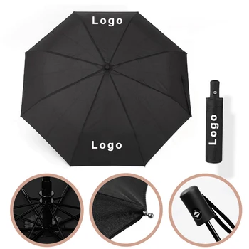 

Mens Umbrella Fully Automatic Windproof Rain And Big Black Fashion Business Umbrella For Opel 3 Folding Waterproof Car Umbrellas