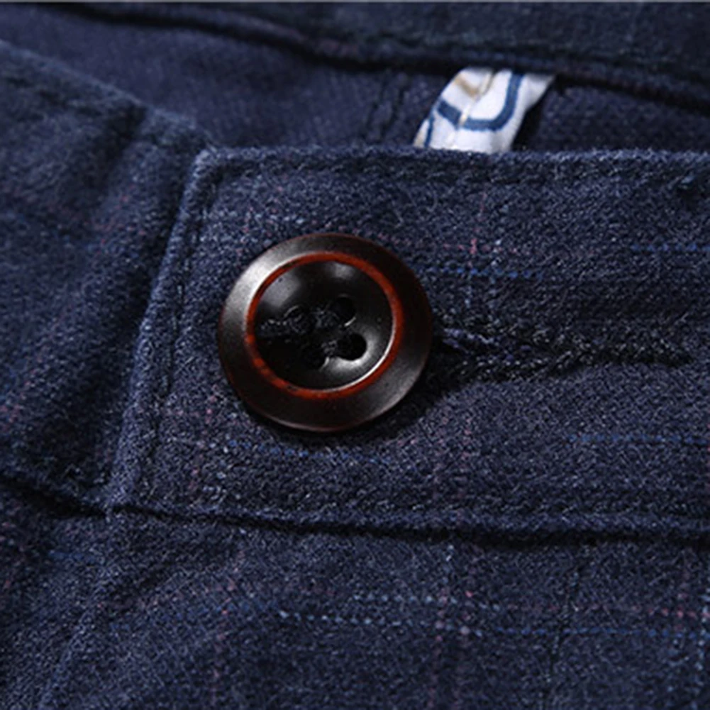 Casual Men pants Cotton Slim Pant Straight Trousers Fashion Business Solid Color Pants Men