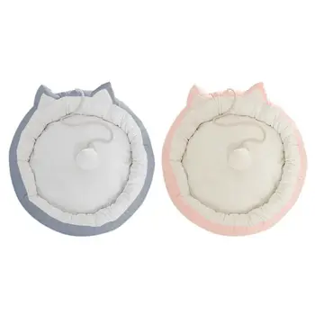 

Cute Cat Ears Warm Winter Kennel Lovely Dog Bed Cat Sofa Cushion Fluffy Soft Washable for Cats and Small Medium Dogs