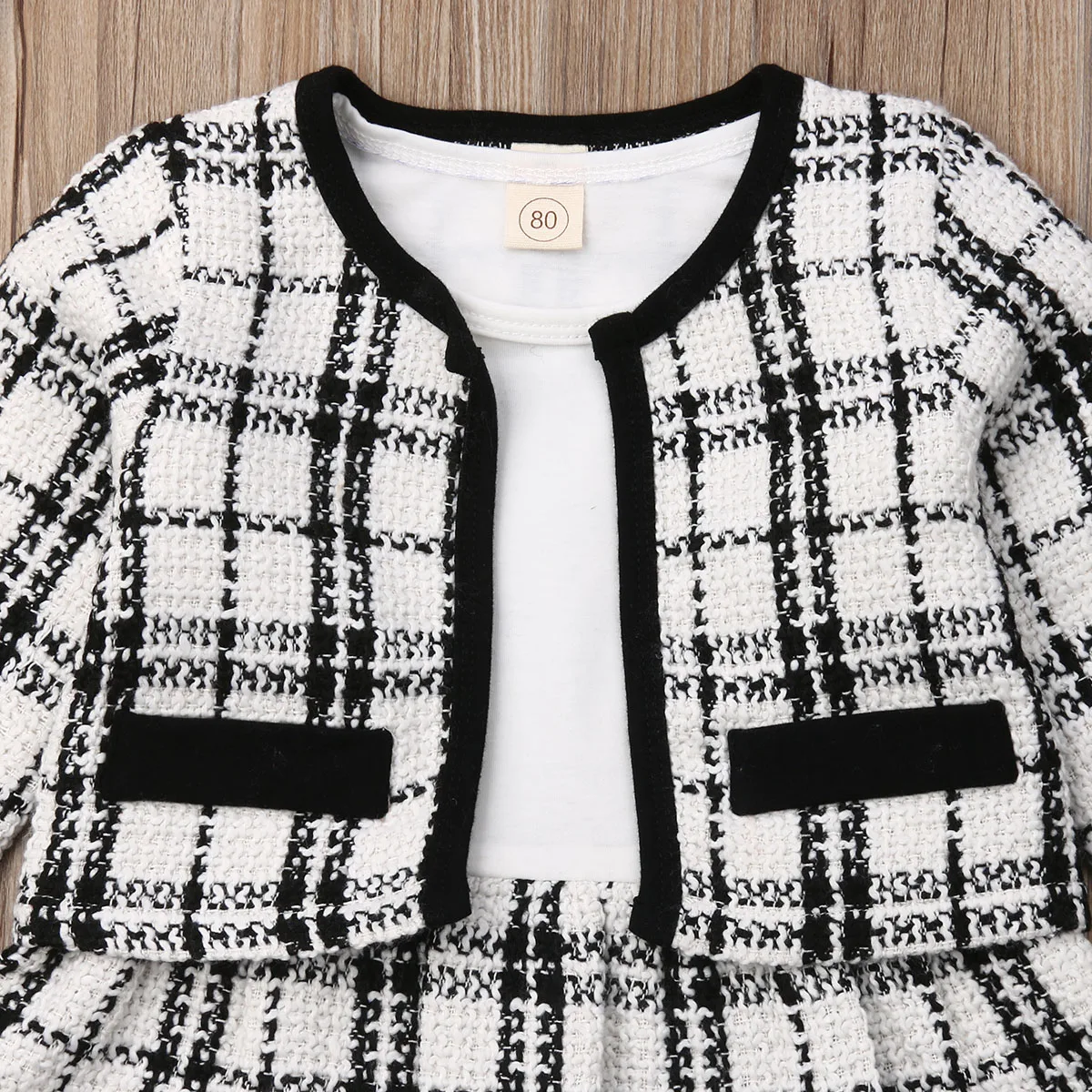 Plaid Coat & Tutu Dress Set 6