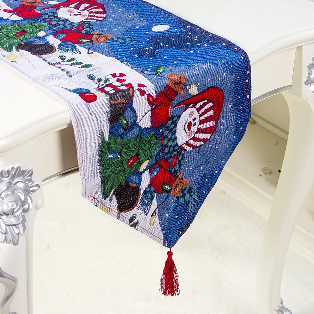 Flower Wreath Printed Tablecloth Christmas Table Cover Fashion Table Decor