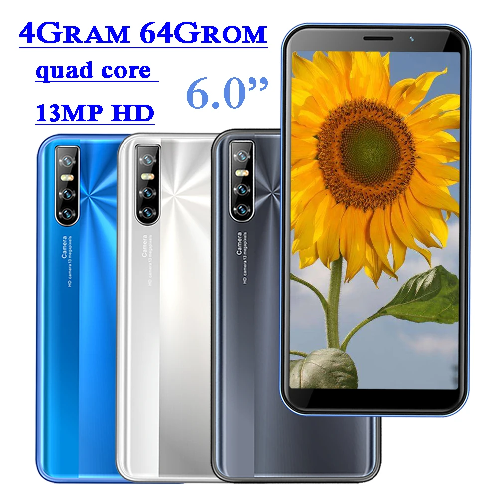 9i 4G ОЗУ смартфоны 64G ПЗУ полный экран четырёхъядерный процессор MT6580 Android мобильный телефон 6 0 дюймов 13MP HD