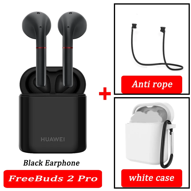 black 2pro whiterope Huawe Freebuds 2 Pro Freebuds 2 беспроводные наушники Беспроводная зарядка Bluetooth 5,0 водостойкий IP54 - Цвет: black 2pro whiterope