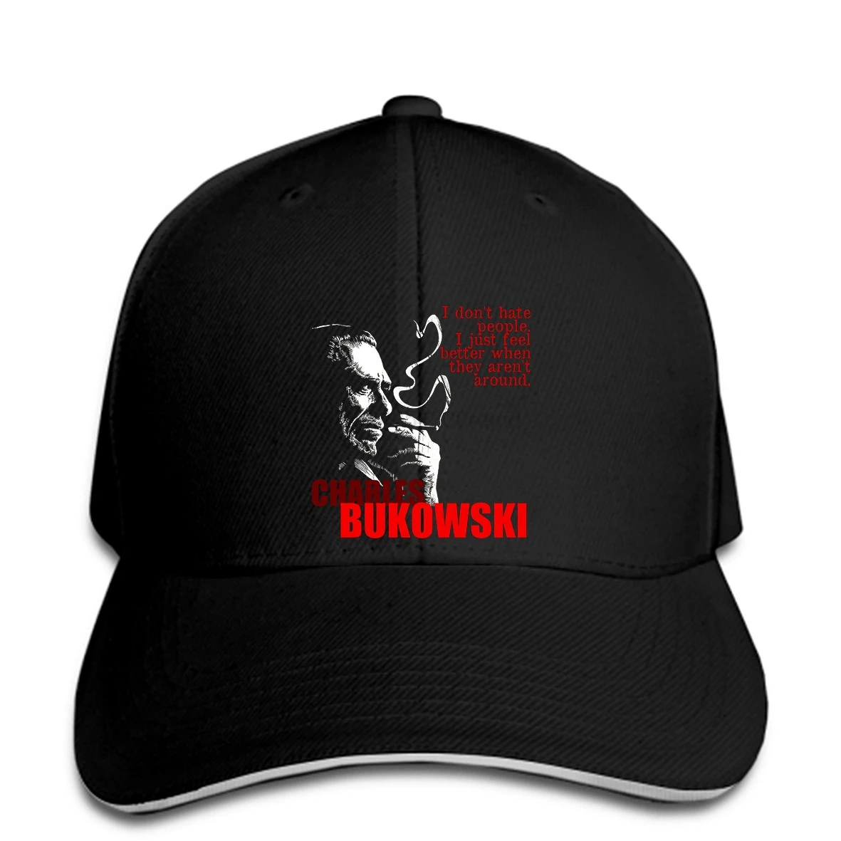 Бейсболка Charles Bukowski Мужская эластичная бейсболка на заказ | Аксессуары для одежды