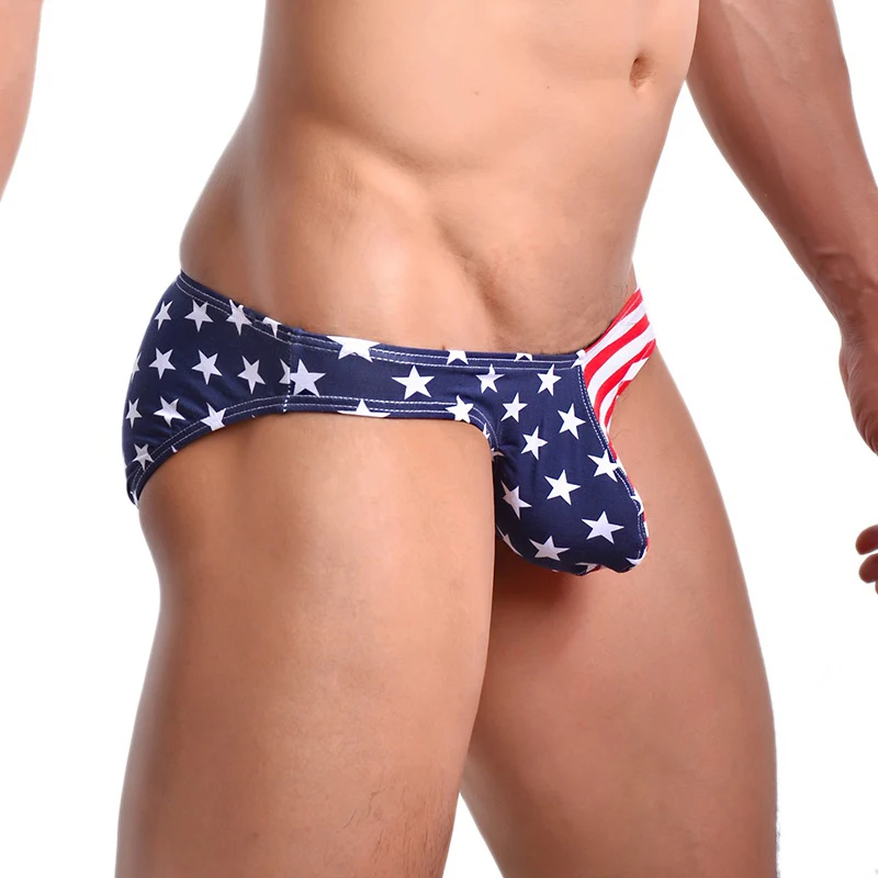 Calzoncillos con estampado de la bandera de EE. UU. Para hombre, ropa  interior Sexy de cintura baja, 95% algodón, nueva marca - AliExpress