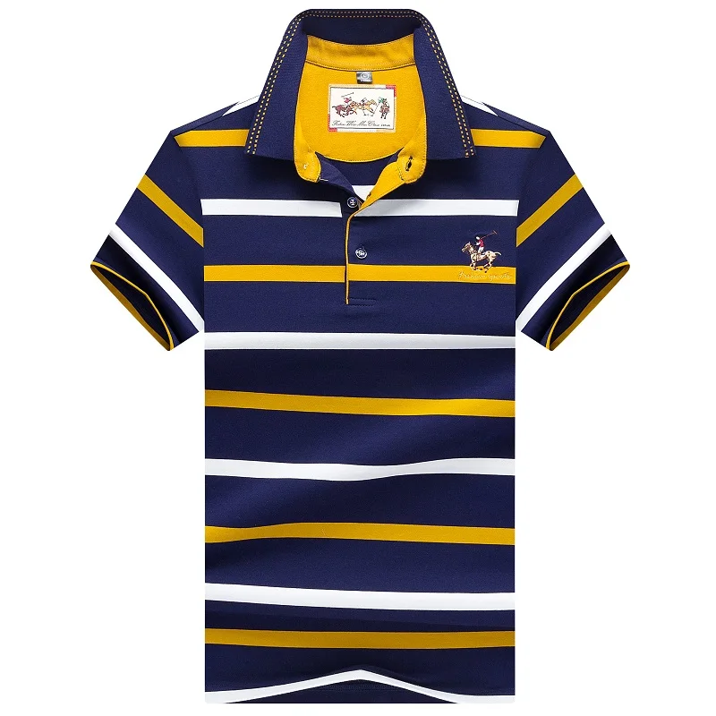 Hollirtiger, дышащая мужская рубашка поло, Мужская Дизайнерская рубашка поло, Мужская быстросохнущая рубашка, Мужская одежда, Майки для гольфа, тенниса - Цвет: E8091 Yellow