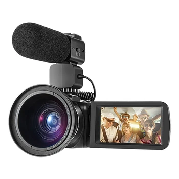 

HDV-Z20 Digital Video Camera 1080P Full HD Video Camera Night Vision 0.39 Wide Angle Lens 8MP with Microphone(EU Plug)