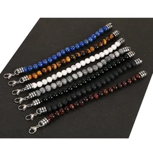 Браслет из нержавеющей стали, звено цепи, мужской браслет, натуральный камень, бусины, браслет, Homme, персонализированные ювелирные изделия из нержавеющей стали