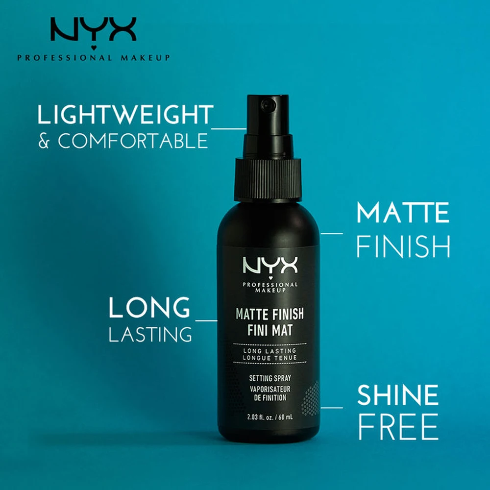 NYX Professional Makeup Spray fijador de Maquillaje, Larga duración,  Ligero, Fórmula vegana, Acabado Matte 60 ML Maquillaje|Sets de maquillaje|  - AliExpress