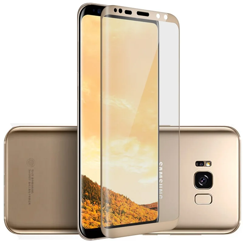 Gold 100D защитное закаленное стекло для samsung Galaxy S8 S9 S7 Note 8 9 S7 Edge S8 S9 Plus Защитная пленка для экрана чехол - Цвет: Gold