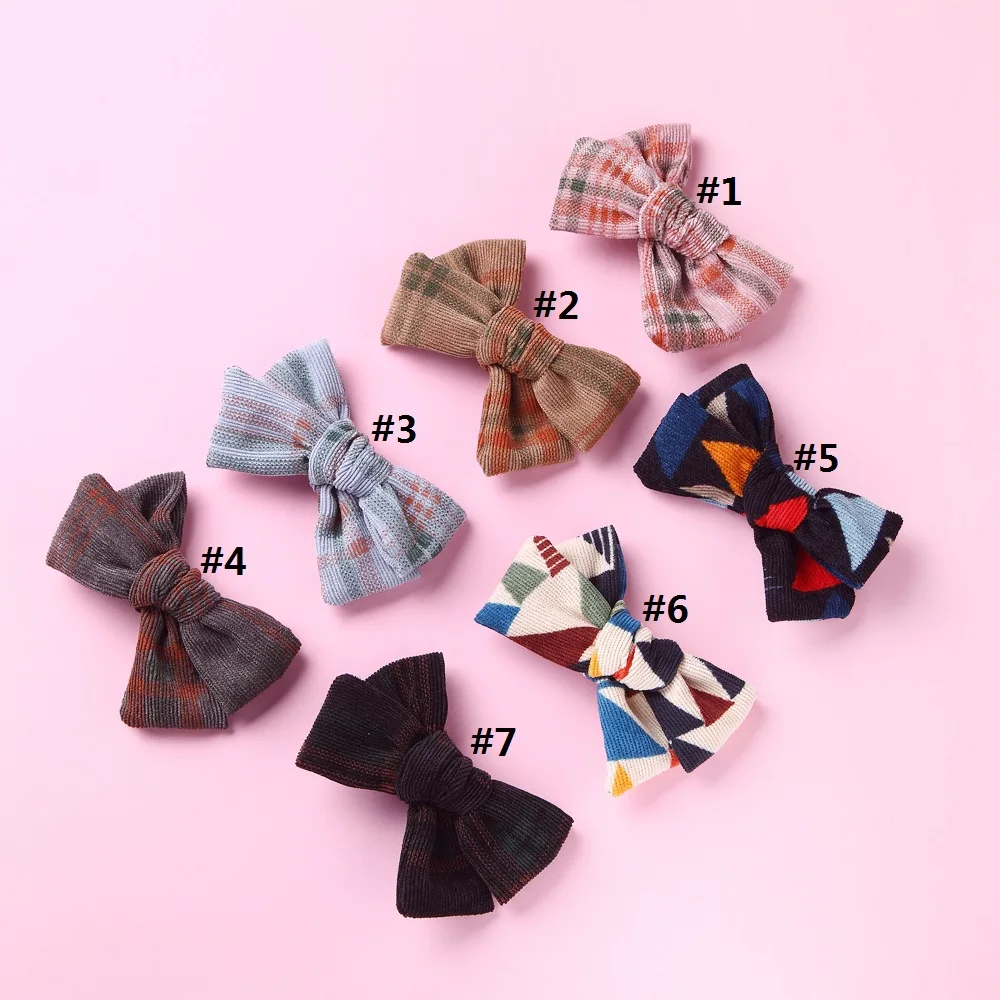 

50pcs Flowers Fabric Bow Baby Hairpin, Bowknot Cute Floral Pattern Hair Clips for Girl Children, Soft Headwear Hair Accessories