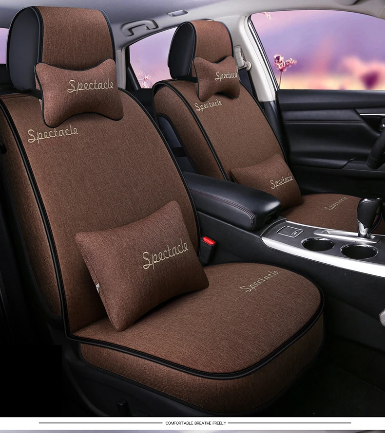 Передняя+ задняя Автомобильная крышка сиденья для hyundai Genesis G80 G90 Solaris SantaFe i10 HB20 i20 ix20 MATRIX Grandeur rohans VERACR