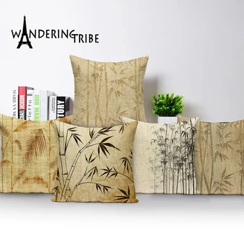 

Retro Floral Cushion Cover Nordic Plant Sofa Pillow Case Linen Cushions Covers Scenic Pillows Cases Linen Cushion Covers Kissen