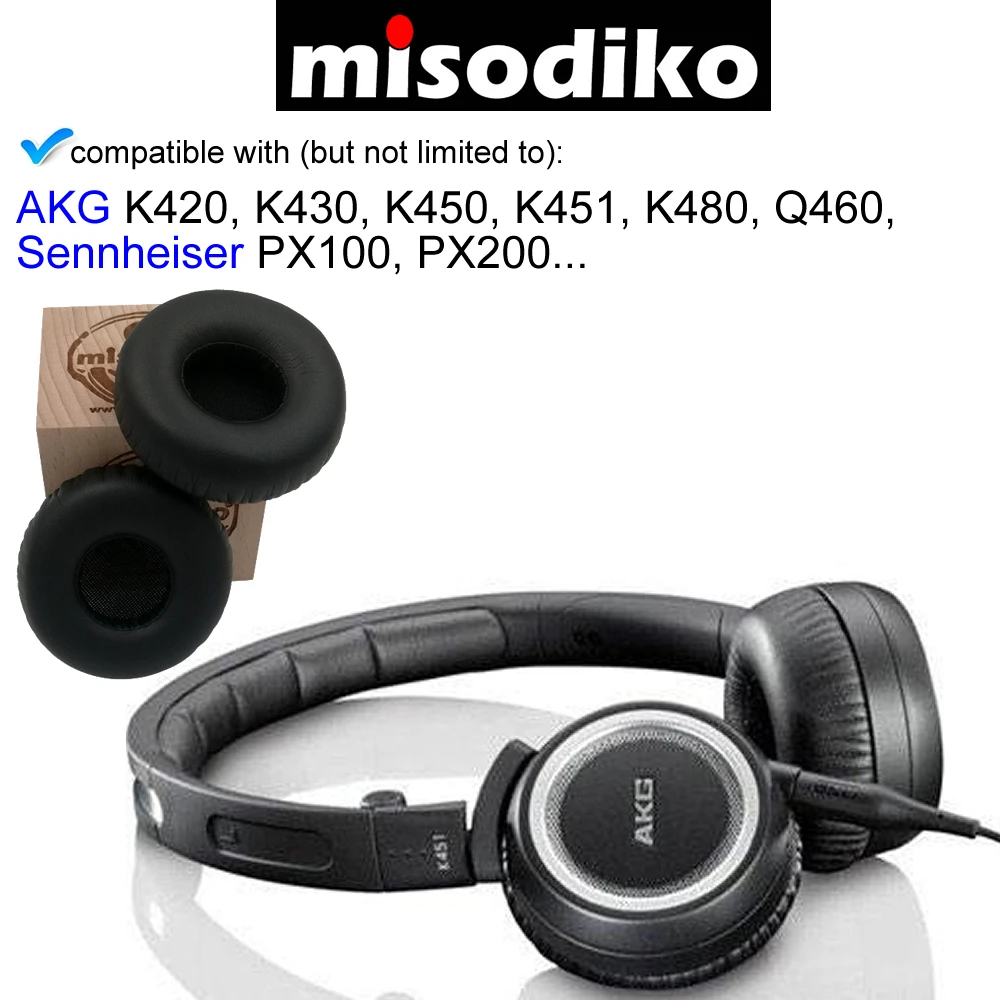Замена наушников misodiko 55 мм амбушюры-для AKG K420 K430 K450 K451 K480 Q460/ Sennheiser PX100 PX200 |
