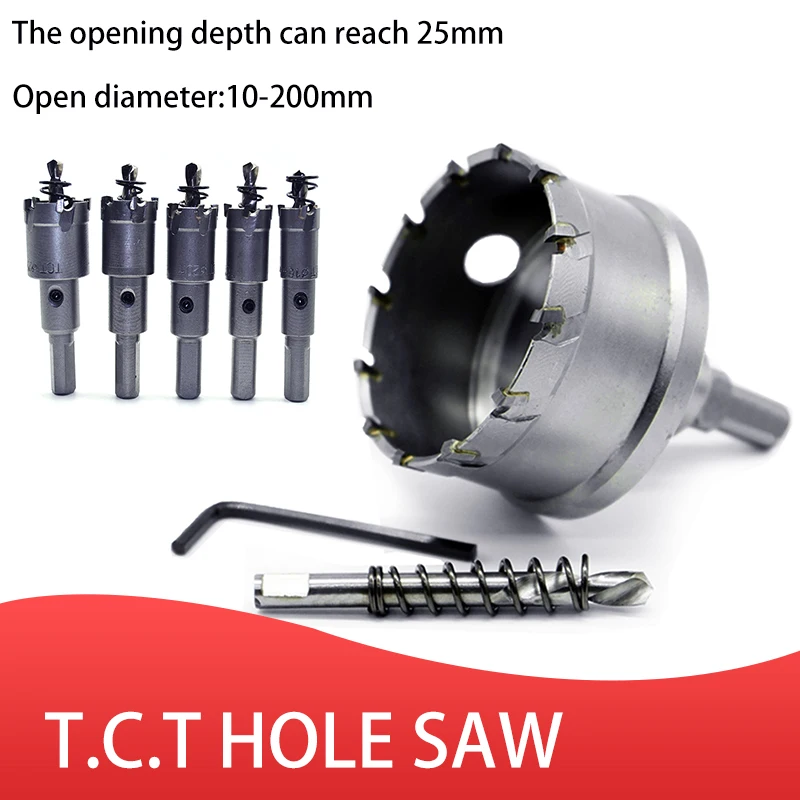 14-150mm TCT Carbide Tip Hole Saw Metal Cutter Drill Bit HSS Metal Alloy Wood US 