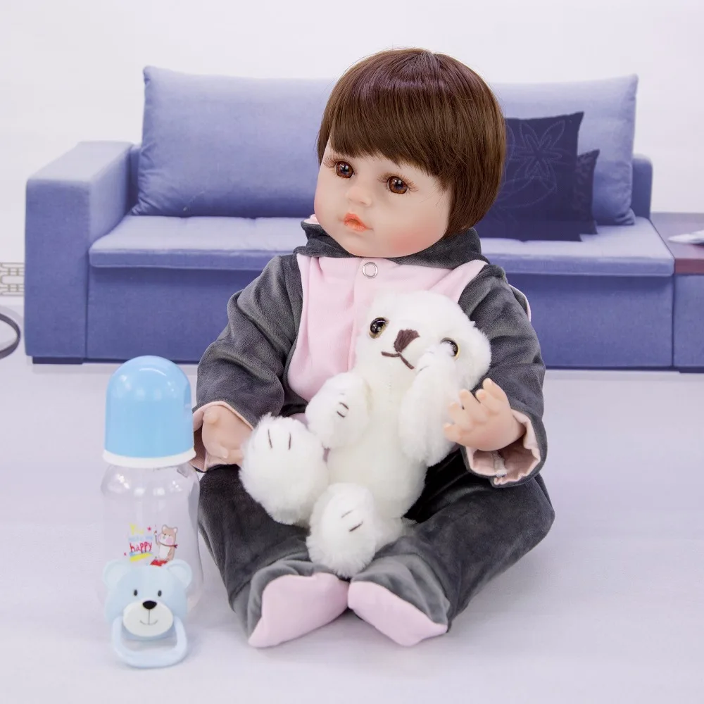 Bebes Кукла реборн детское платье слона кукла 3/4 силикон реборн младенец куклы com corpo de silicone menina Рождественский подарок