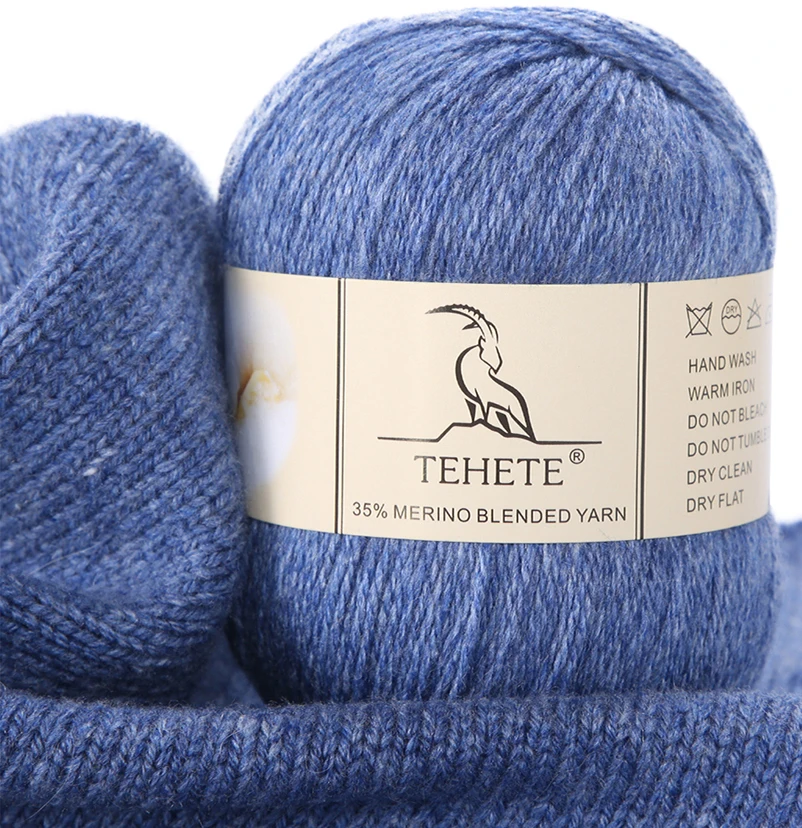 TEHETE 100% Cashmere Yarn for Crocheting 3-Ply Warm Soft Luxurious Fuzzy Knittin