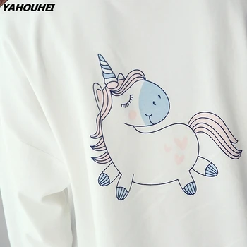 

2019 Autumn Winter 100% Cotton Pajama Sets For Women Long Sleeve Pyjama Girl Cute Cartoon Sleepwear Femme Homewear Home Clothing