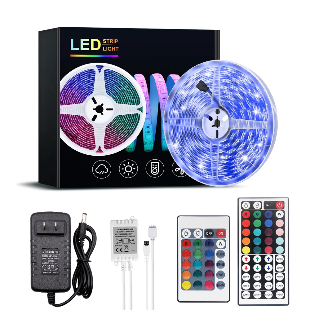Flexible LED Light Tape RGB Strip Backlight For TV 5050 LED Strip Light Ribbon Lamp Waterproof rgb Outdoor Lighting Decoration