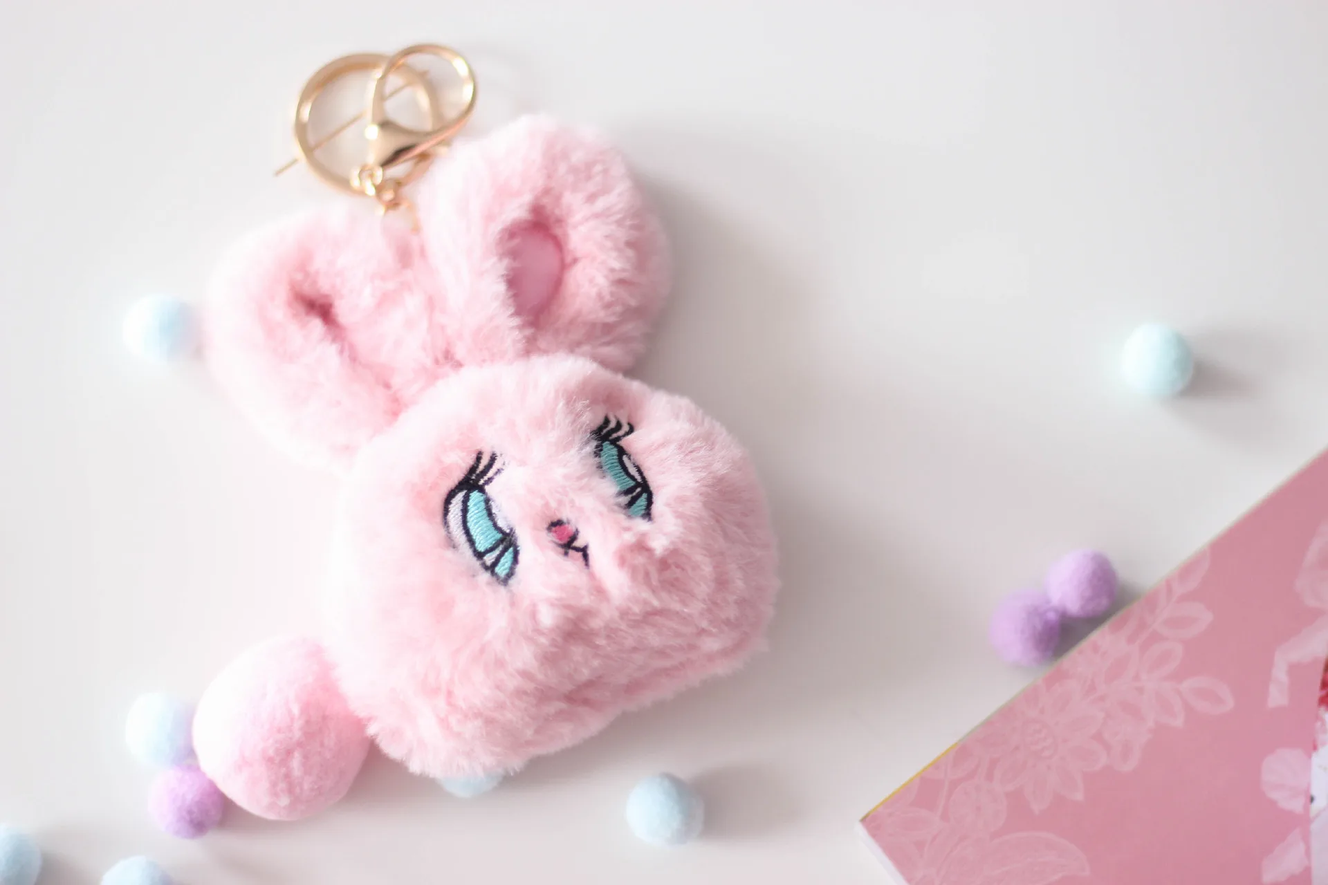 Wego Япония милый девушки кролик мешок плюшевый кролик голова кулон брелок