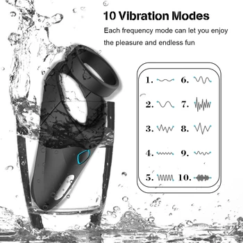 Men Couple G-Spot Vibrator With Cockring Penis Erection Long Lasting Vagina Clitoris Stimulate Cock Massager Ring Orgasm Sex Toy 4