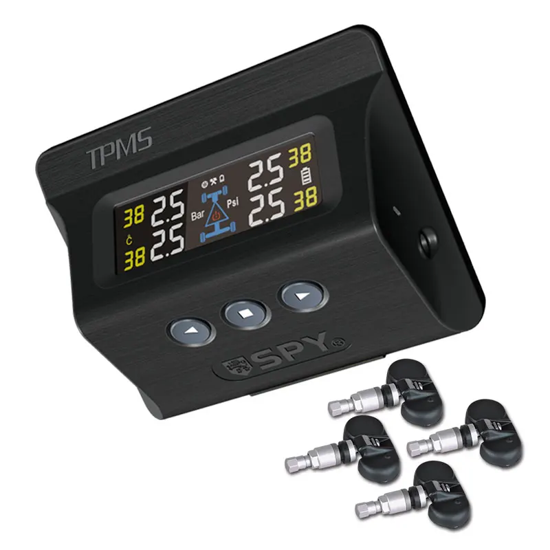 SPY Solar Power TPMS Car Tire Pressure Monitoring System Internal Sensor Auto Security Alarm Tyre Pressure Temperature Warn car tire pressure monitor car tire pressure sensor