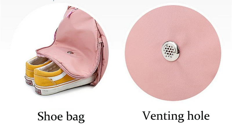 Nylon Women Men Travel Sports Gym Shoulder Bag Large Waterproof Nylon Handbags Black Pink Color Outdoor Sport Bags 2019 New (39)