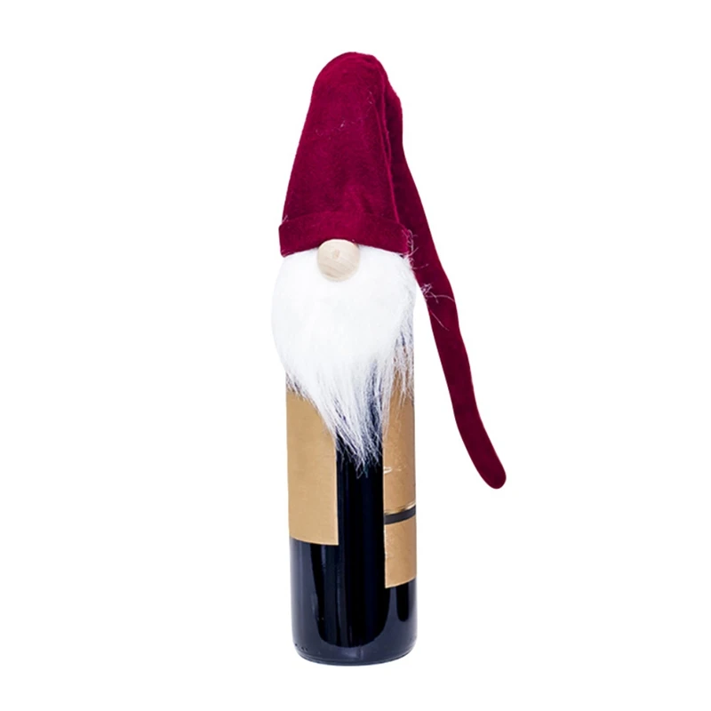 Шведский гном бутылка вина крышка мини Tomte бутылка Топпер Рождественское украшение дома праздник Свадебная вечеринка