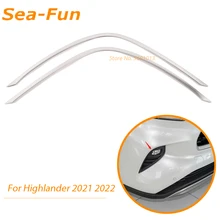 

For Toyota Highlander 2022 2021 2020 Front Fog Lamp Trim Strip Front Bumper Body Strip Car Exterior Accessories