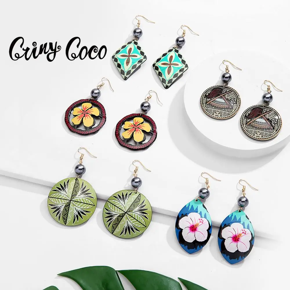 Unusual Acrylic Earrings Fashion Hawaiian Plumeria Star Jewelry Boho Original Design Resin Drop Dangling Earring for Women 2020 | Украшения