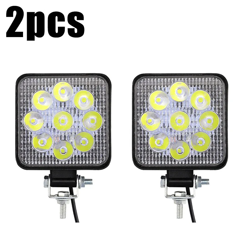 

For Road Off-Road Vehicles Driving Boat Truck 2pcs MINI 27W LED Car Working Light Bar Fog Lamp IP67 6000K LED Working Light