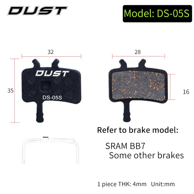 Bicycle Disc Brake Pad Bike Hydraulic Disc Brake Pads Semi-Metallic Cycling Brake Pads for BB5 BB7 DS-05S